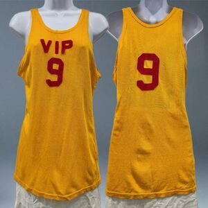 vintage wilson basketball jersey knit tank top sleeveless size large 80s sporty